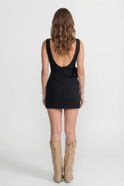 Apolline - Mini Dress with Sculptural Peplum Detail