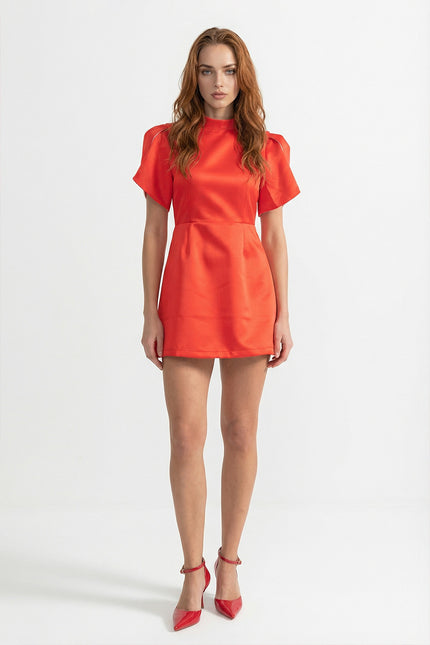 Béatrice - Mini Dress with Back Cutout and Bow