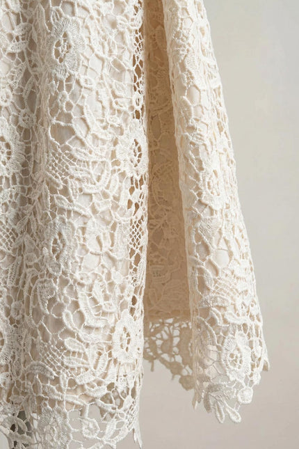 Bella - Mini Dress with Contrast Collar and Jewel Buttons