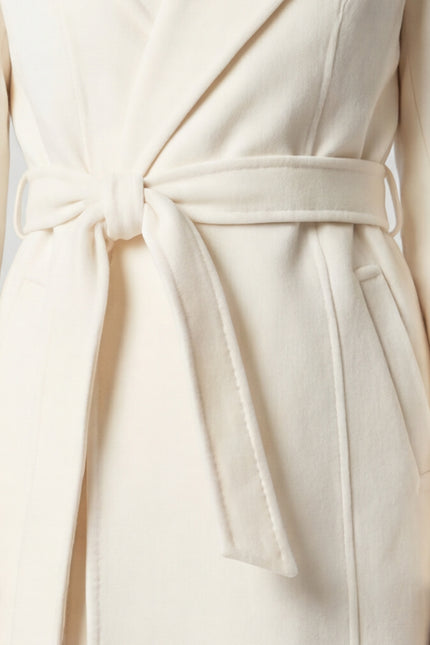 Camilla - Embellished Wool Overcoat with Fox Fur Collar