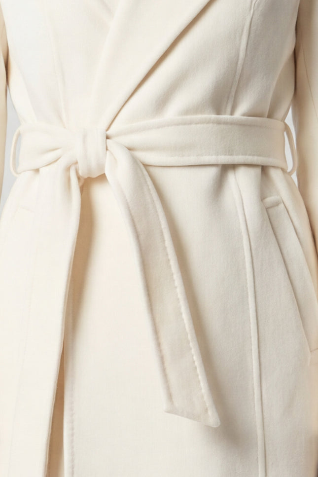Camilla - Embellished Wool Overcoat with Fox Fur Collar
