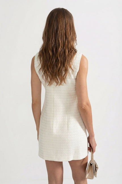 Céline - Sleeveless Dress with Metal Bow Detail