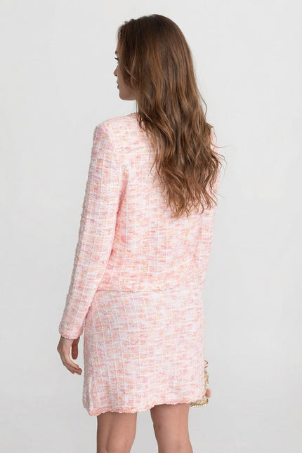 Clara - Embellished Button Tweed Set