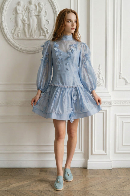 Églantine - Floral Co-Ord Set with Lace-Trim Detailing