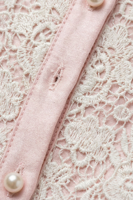Emma – Mini Dress with Lace Bib Detail