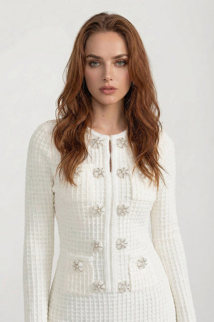 Estelle - Elegant Long-Sleeve Knit Dress
