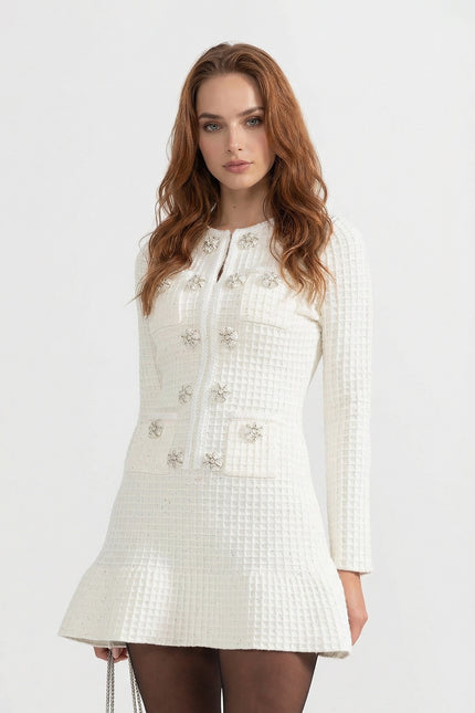Estelle - Elegant Long-Sleeve Knit Dress