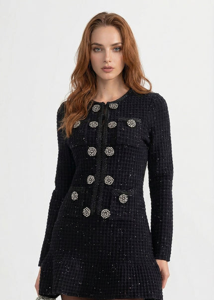 Estelle - Elegant Long-Sleeve Knit Dress