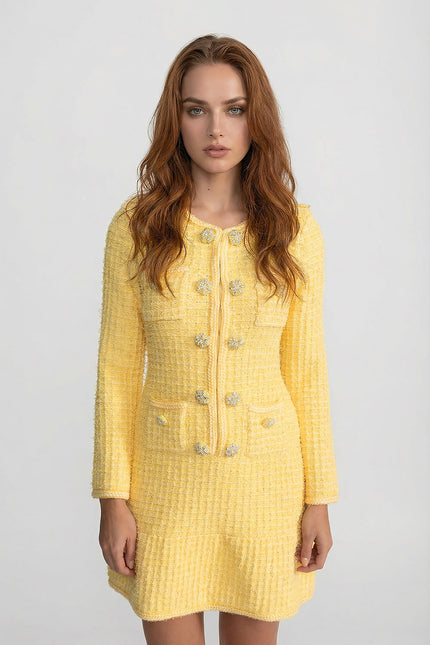 Estelle - Elegant Long-Sleeve Knit Dress