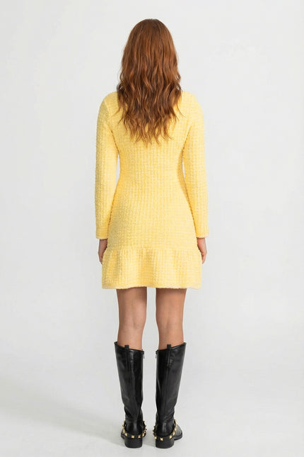 Estelle - Elegant Long-Sleeve Knit Dress