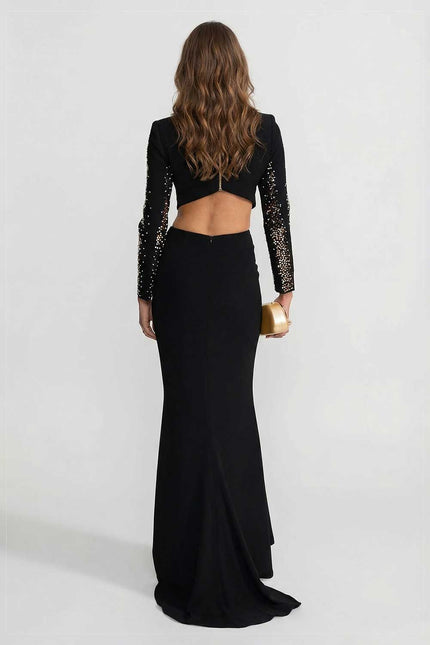 Eva - Embellished Co-Ord Set with Silver and Gold Sequins