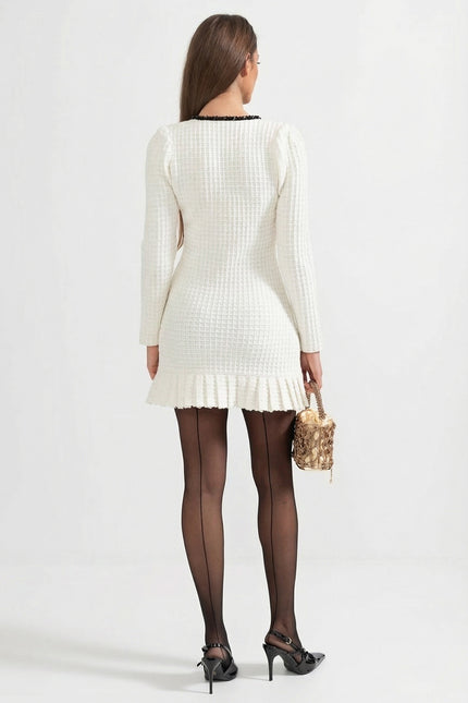 Eveline - Textured Pattern Knit Dress