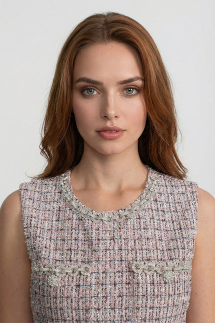Fleurie - Sleeveless Tweed Mini Dress