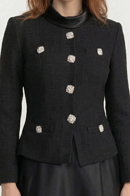 Isaline - Tailored Midi Dress with Ornate Jacket Overlay