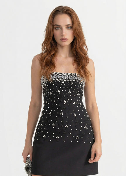 Laurence - Mini Dress with Crystal Embellishments