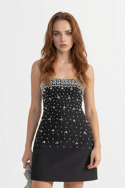 Laurence - Mini Dress with Crystal Embellishments