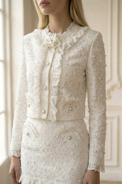 Orsella - Luxury Two-Piece Set with Pearl Detailing