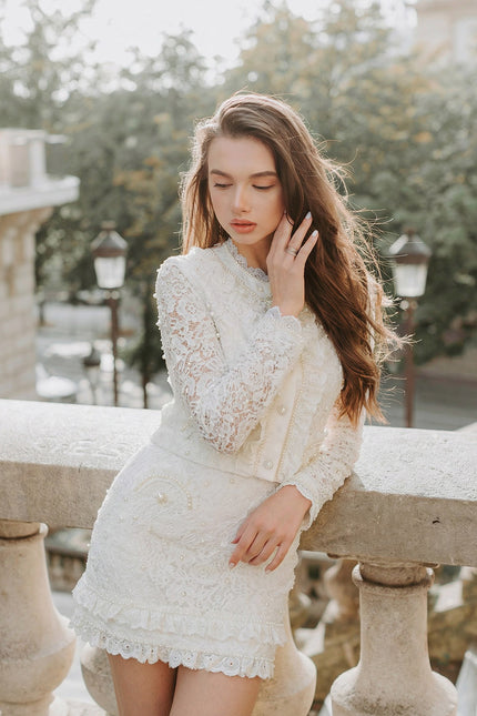 Orsella - Luxury Two-Piece Set with Pearl Detailing