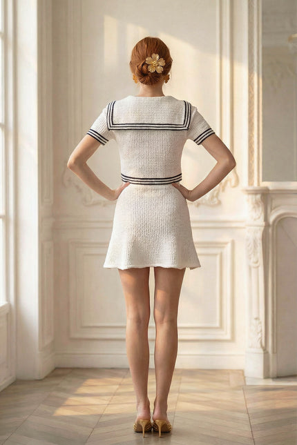 Patricia - Textured Sailor Co-ord Set
